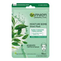 SkinActive Moisture Bomb Sheet Mask med grøn te