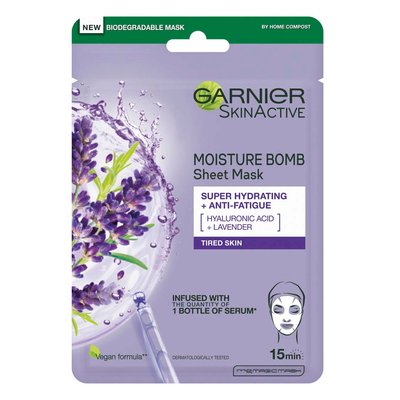 SkinActive Moisture Bomb Sheet Mask med lavendel