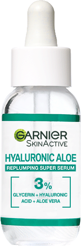 3600542469562 Garnier SkinActive Hyaluronic Aloe Replumping Serum 30ml bottle FRONT 500px